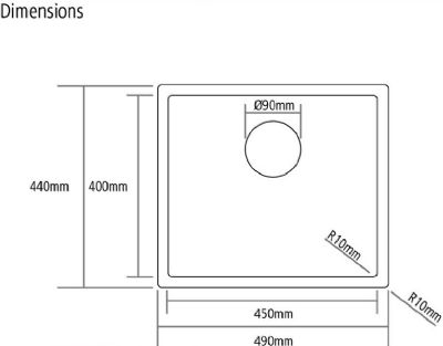 CAPLE MODE 45 INSET/UNDERMOUNTED GOLD FINISH STAINLESS STEEL SINK, MODE045/GD (ML) CAPLE MODE 45 INSET/UNDERMOUNTED GOLD FINISH STAINLESS STEEL SINK, MODE045/GD (ML)